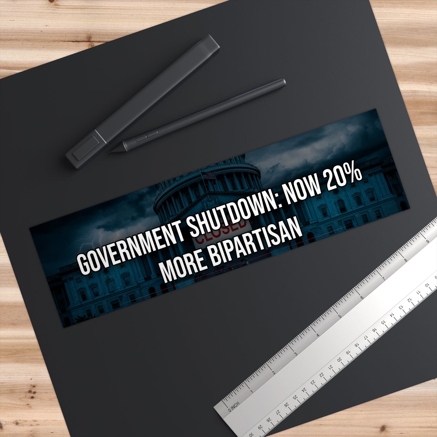 Government Shutdown: Now 20% More Bipartisan - Bumper Sticker