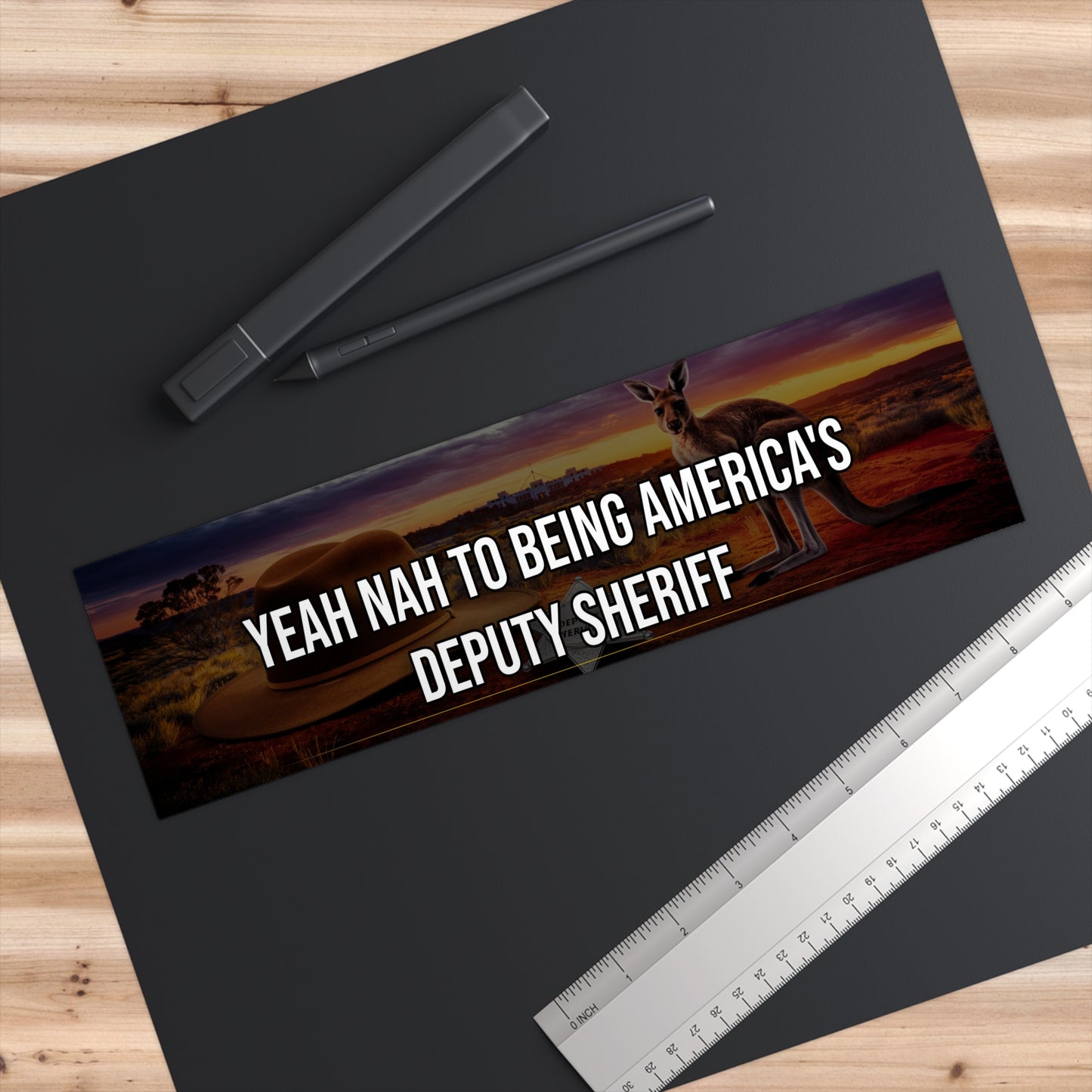 Yeah Nah to Being America's Deputy Sheriff - Bumper Sticker