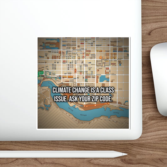 Climate Change Is a Class Issue. Ask Your Zip Code. (Laptop Sticker)