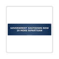 GOVERNMENT SHUTDOWN: Now 20% more bipartisan