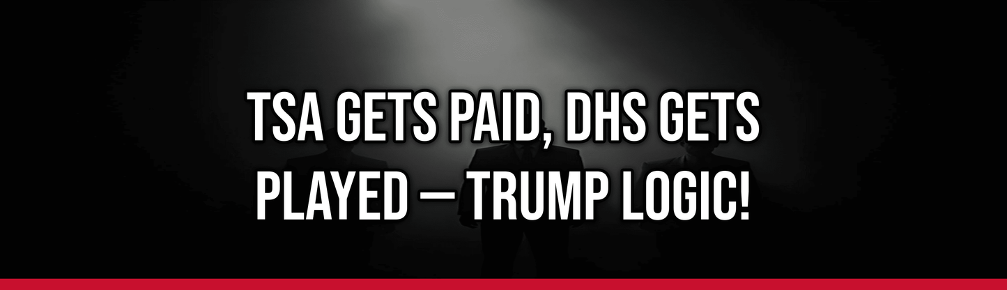 TSA Gets Paid, DHS Gets Played — Trump Logic! — Political Satire Bumper Sticker