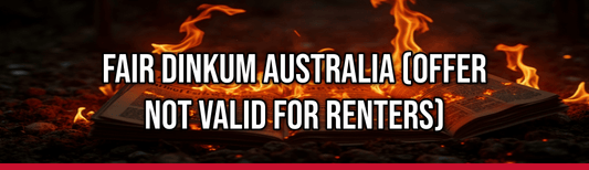 Fair Dinkum Australia (Offer Not Valid for Renters) — Political Satire Bumper Sticker