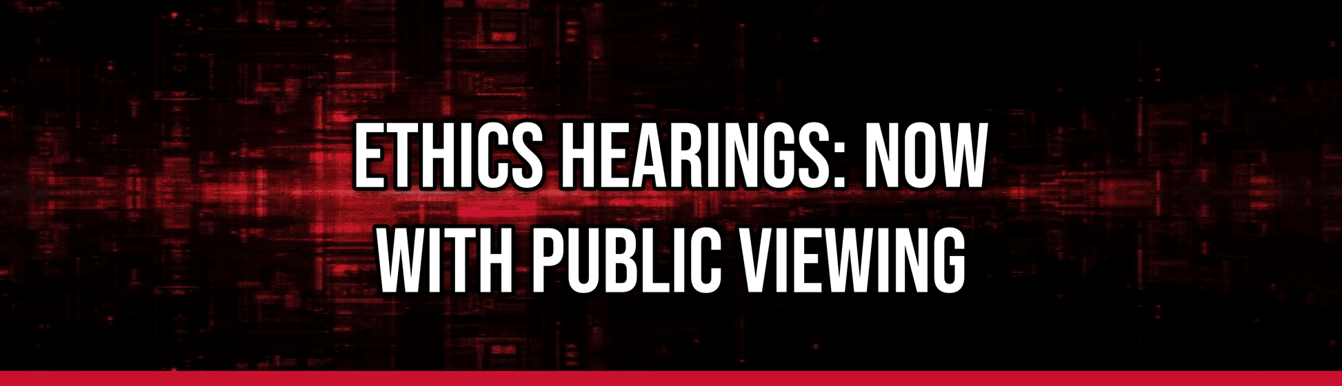 Ethics Hearings: Now With Public Viewing — Political Satire Bumper Sticker