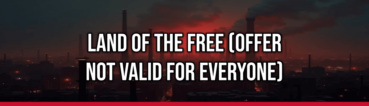 Land of the Free (Offer Not Valid for Everyone) — Political Satire Bumper Sticker
