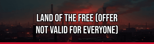 Land of the Free (Offer Not Valid for Everyone) — Political Satire Bumper Sticker
