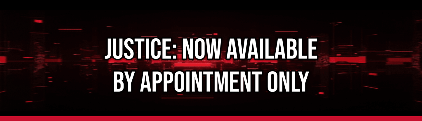 Justice: Now Available by Appointment Only — Political Satire Bumper Sticker
