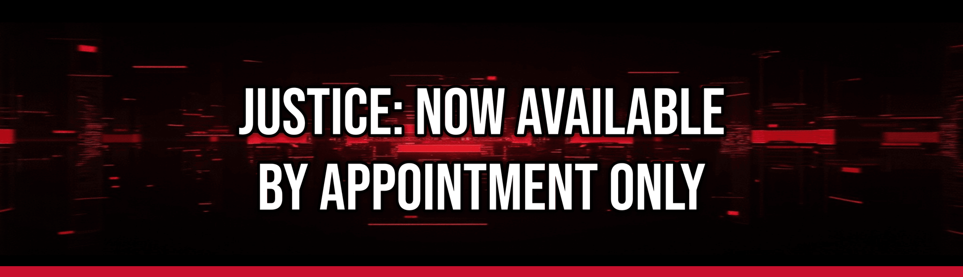 Justice: Now Available by Appointment Only — Political Satire Bumper Sticker