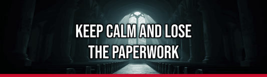 Keep Calm and Lose the Paperwork — Political Satire Bumper Sticker
