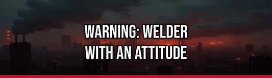 Warning: Welder with an Attitude — Political Satire Bumper Sticker