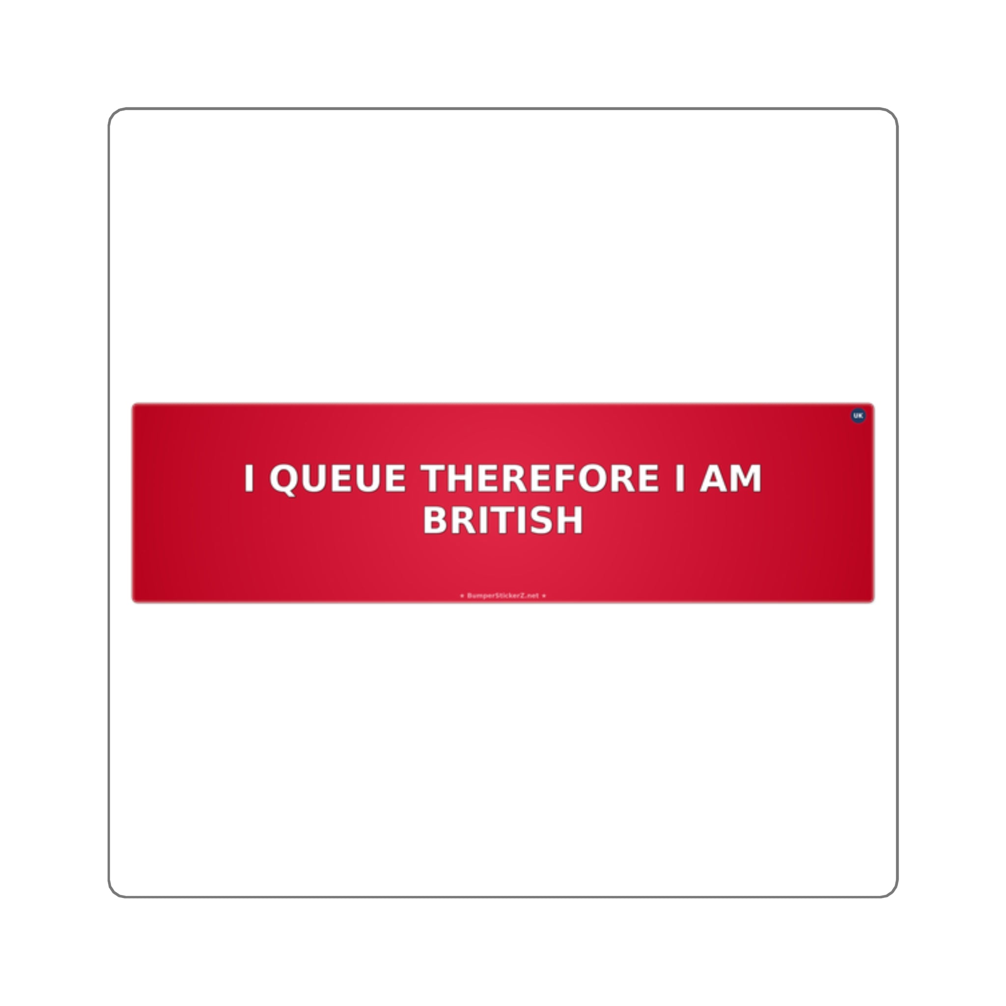 I queue therefore I am (British)